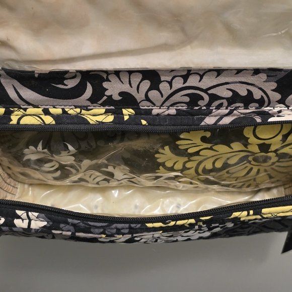 Vera Bradley Retired Black and Yellow Floral Travel Bag - Picture 8 of 12